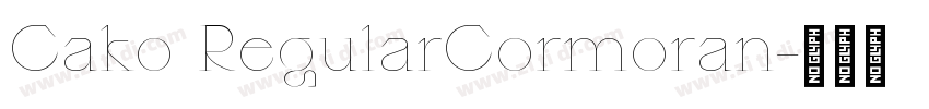 Cako RegularCormoran字体转换